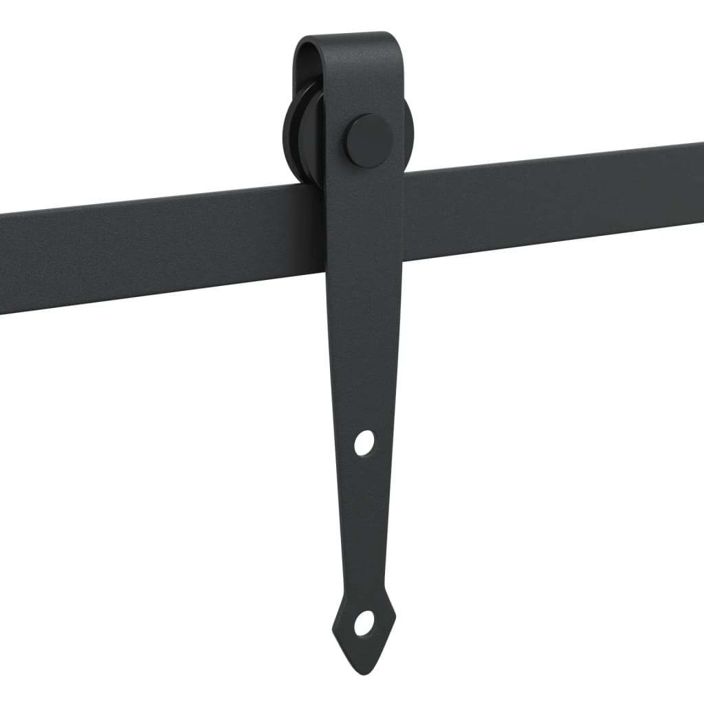 Ophangset voor minischuifdeur 122 cm koolstofstaal zwart is nu te koop bij PeponiXL, paradijselijk wonen!