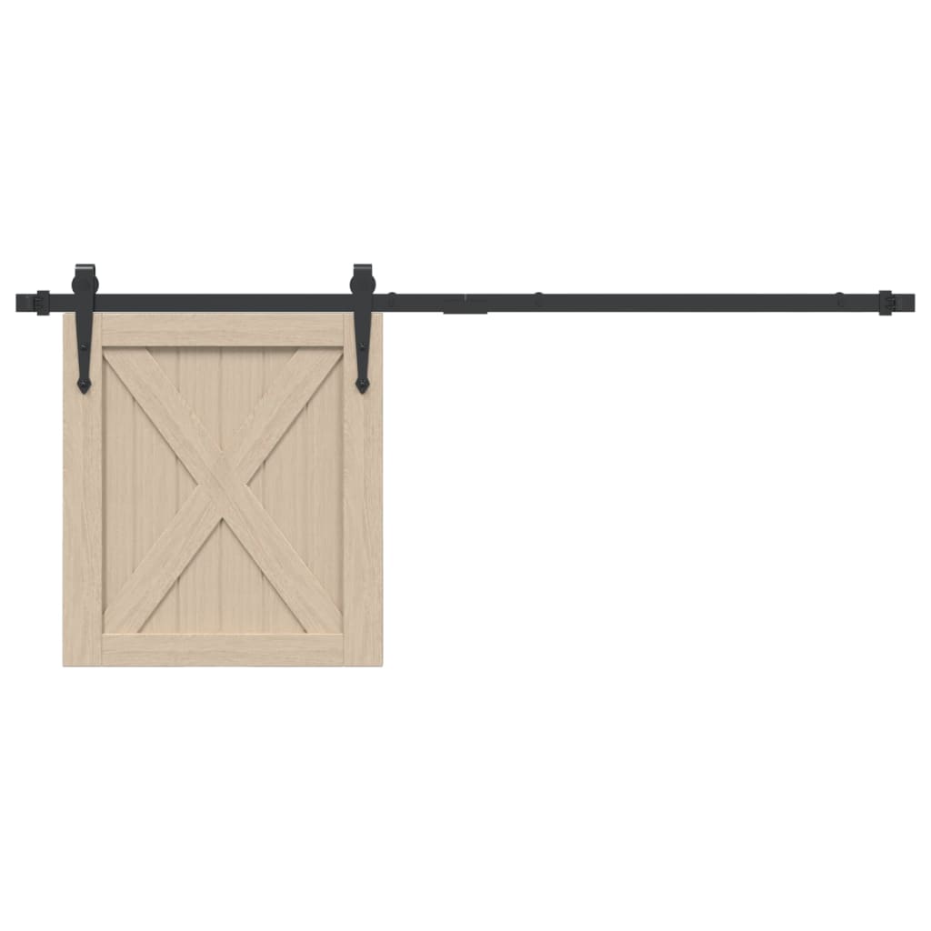 Ophangset voor minischuifdeur 122 cm koolstofstaal zwart is nu te koop bij PeponiXL, paradijselijk wonen!