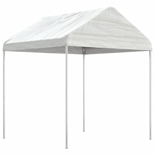 Prieel met dak 2,28x2,23x2,69 m polyetheen wit is nu te koop bij PeponiXL, paradijselijk wonen!
