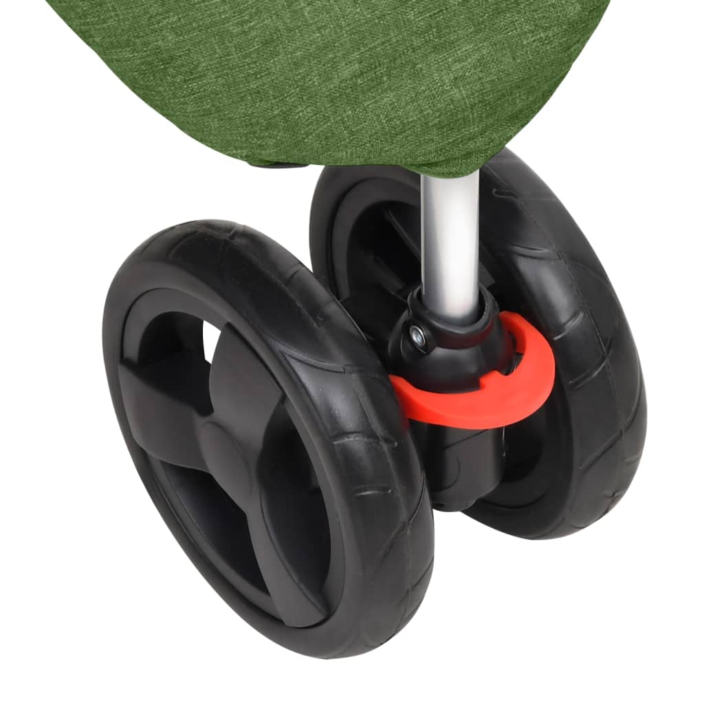 Hondenwagen inklapbaar 80x46x98 cm oxford stof groen is nu te koop bij PeponiXL, paradijselijk wonen!