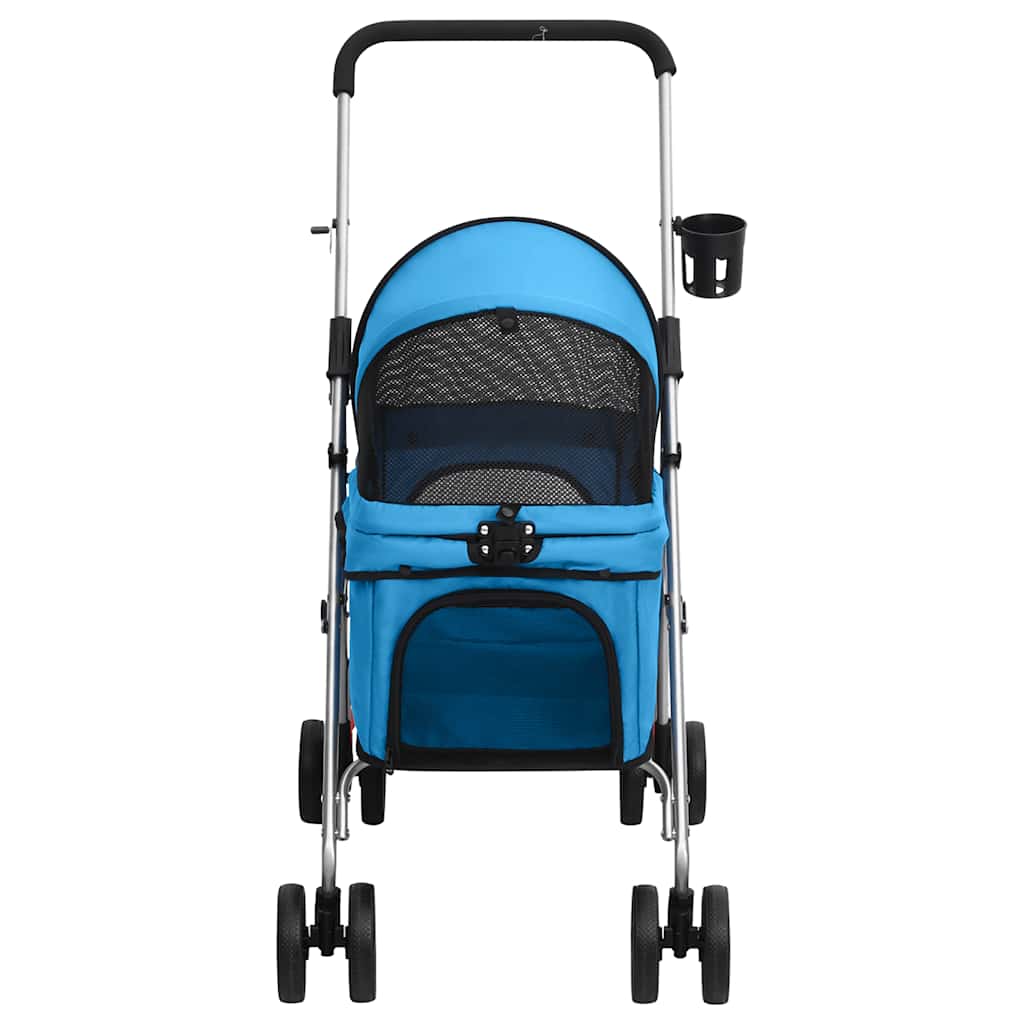 Hondenwagen inklapbaar 76x50x100 cm oxford stof blauw is nu te koop bij PeponiXL, paradijselijk wonen!