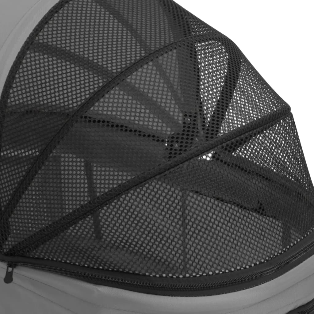 Hondenwagen 2-laags inklapbaar 83x48x97 cm oxford stof grijs is nu te koop bij PeponiXL, paradijselijk wonen!