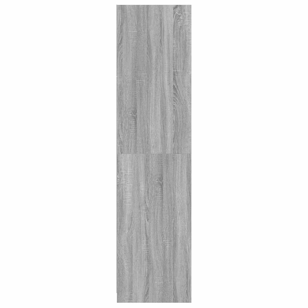 Kledingkast 100x50x200 cm bewerkt hout grijs sonoma eikenkleur is nu te koop bij PeponiXL, paradijselijk wonen!