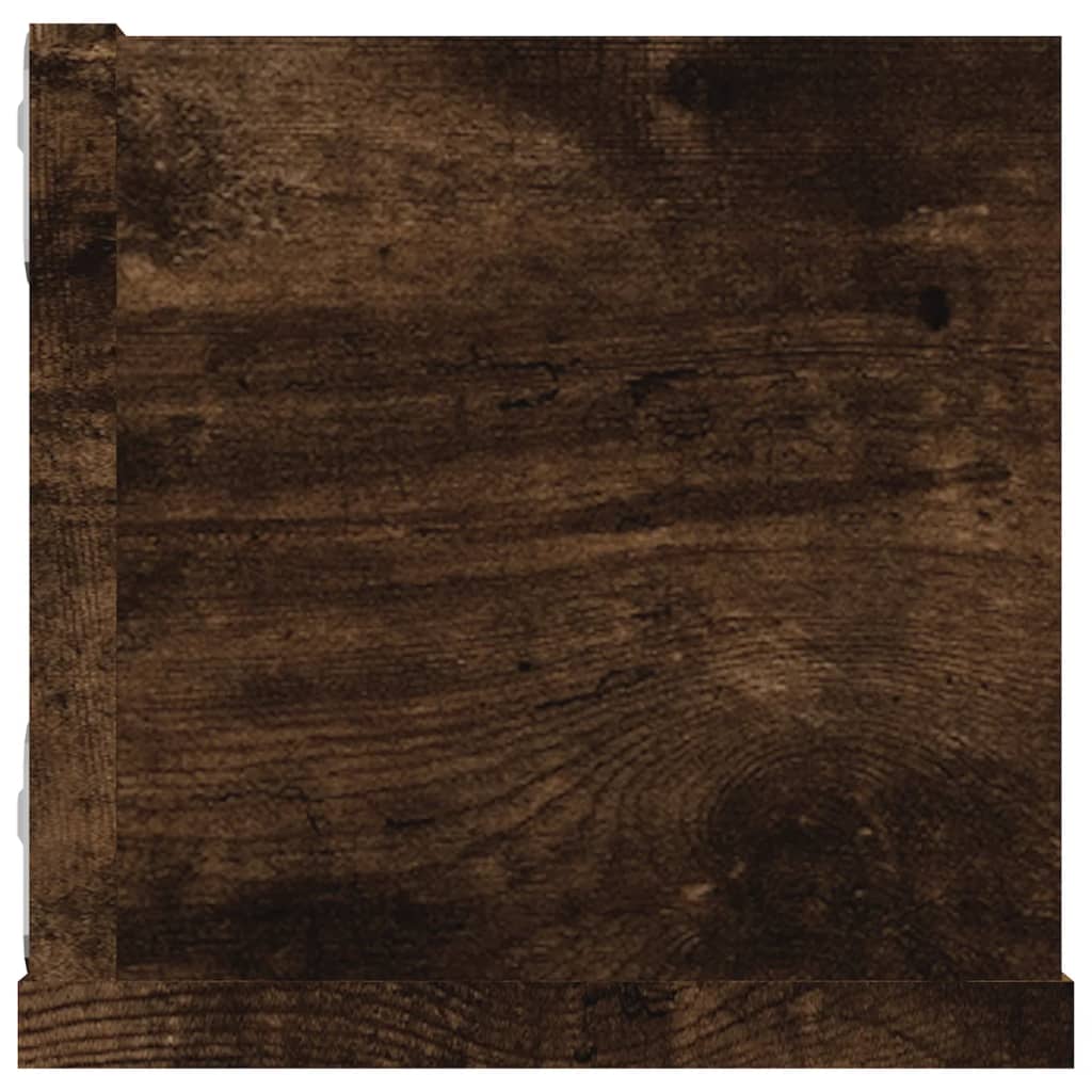 CD-wandschap 100x18x18 cm bewerkt hout gerookt eikenkleurig is nu te koop bij PeponiXL, paradijselijk wonen!