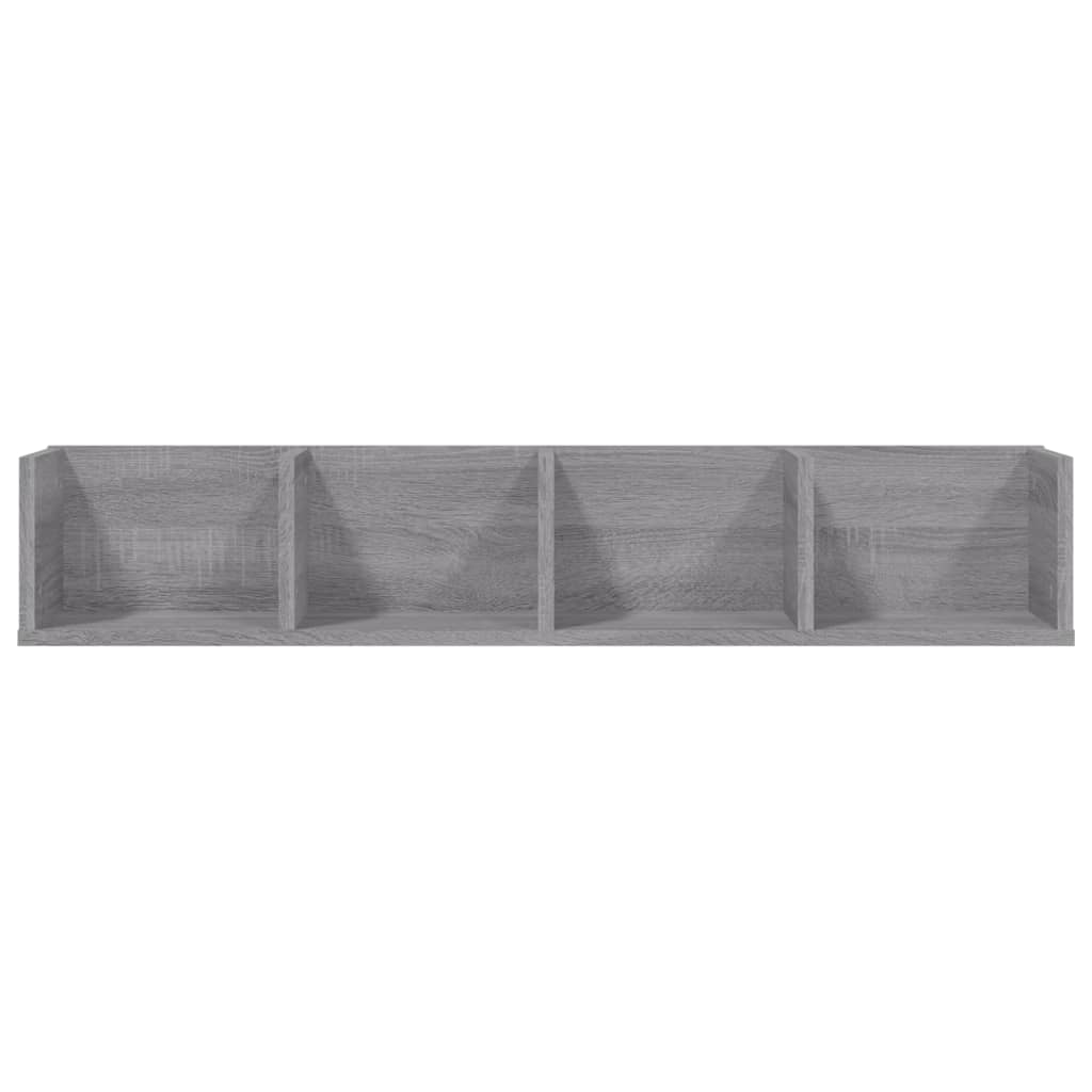 Wandschap CD 100x18x18 cm bewerkt hout grijs sonoma eikenkleur is nu te koop bij PeponiXL, paradijselijk wonen!