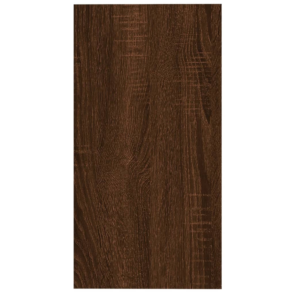 Bijzettafel 50x26x50 cm bewerkt hout bruin eikenkleur is nu te koop bij PeponiXL, paradijselijk wonen!