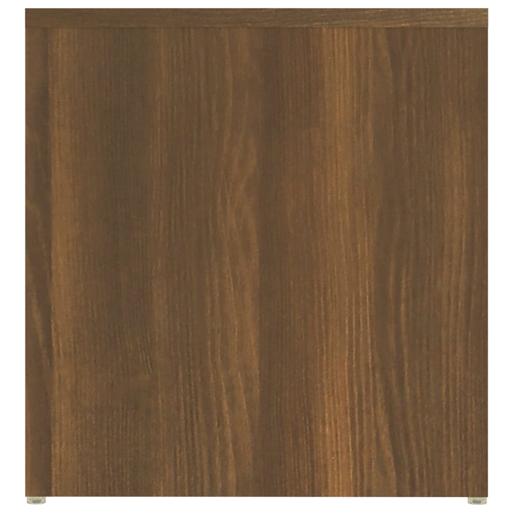 Bijzettafel 59x36x38 cm bewerkt hout bruin eikenkleur is nu te koop bij PeponiXL, paradijselijk wonen!