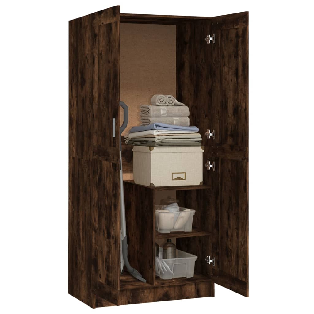 Kledingkast 82,5x51,5x180 cm bewerkt hout gerookt eikenkleurig is nu te koop bij PeponiXL, paradijselijk wonen!