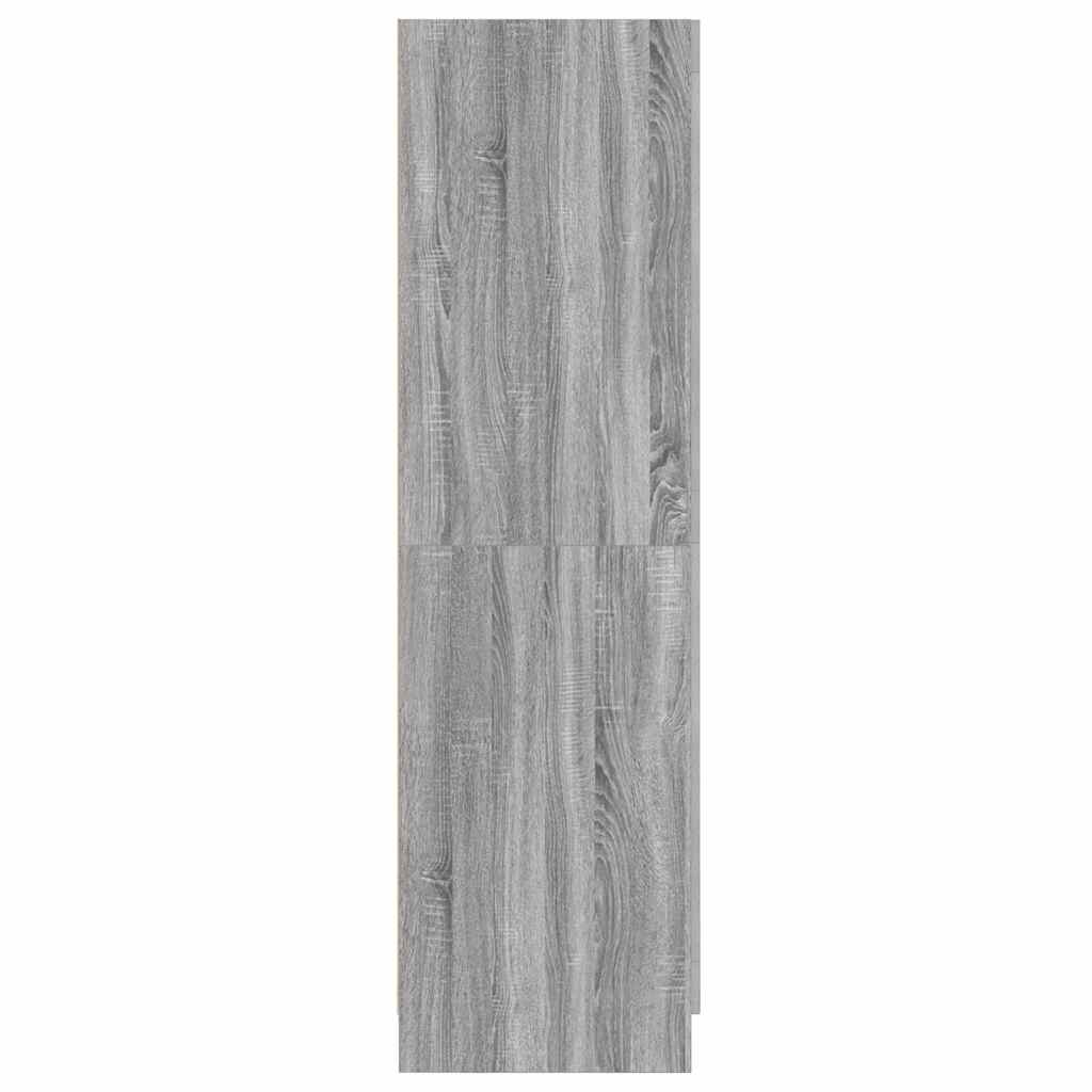 Kledingkast 82,5x51,5x180 cm bewerkt hout grijs sonoma eiken is nu te koop bij PeponiXL, paradijselijk wonen!