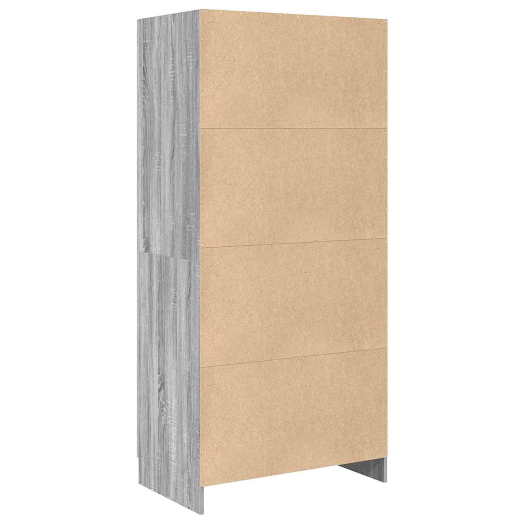 Kledingkast 82,5x51,5x180 cm bewerkt hout grijs sonoma eiken is nu te koop bij PeponiXL, paradijselijk wonen!