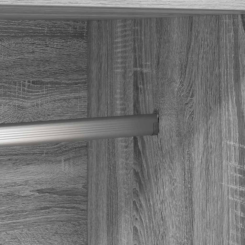 Kledingkast 82,5x51,5x180 cm bewerkt hout grijs sonoma eiken is nu te koop bij PeponiXL, paradijselijk wonen!