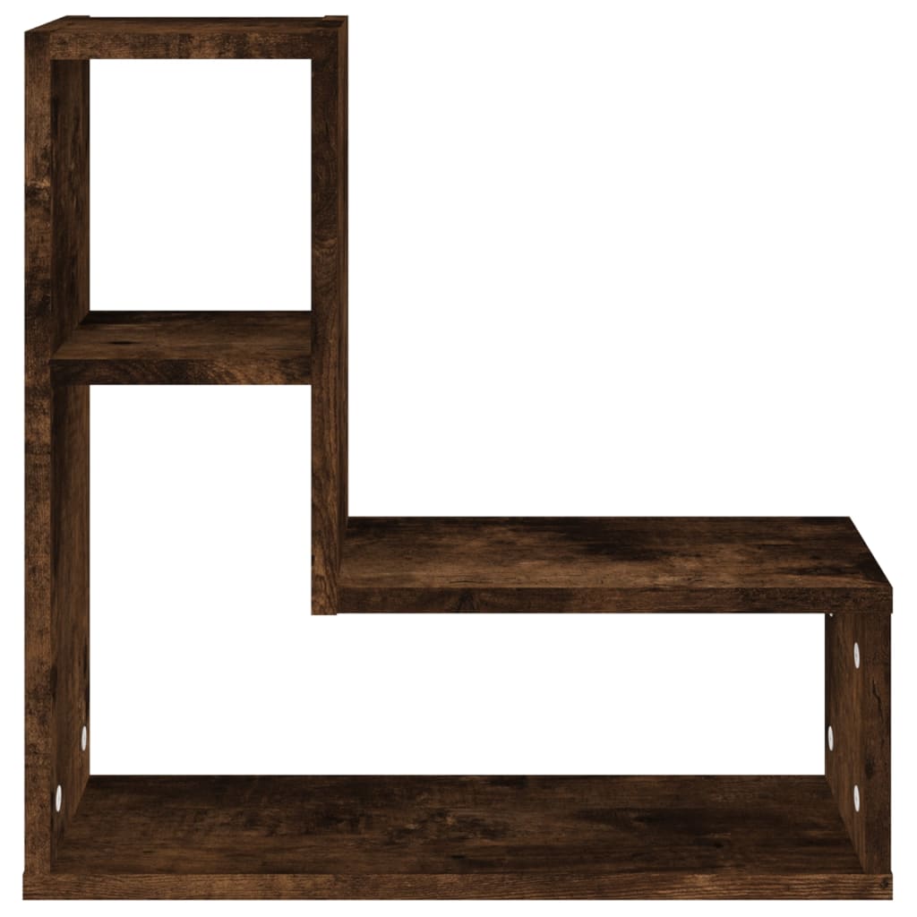 Wandschappen 2 st 50x15x50 cm bewerkt hout gerookt eikenkleurig is nu te koop bij PeponiXL, paradijselijk wonen!