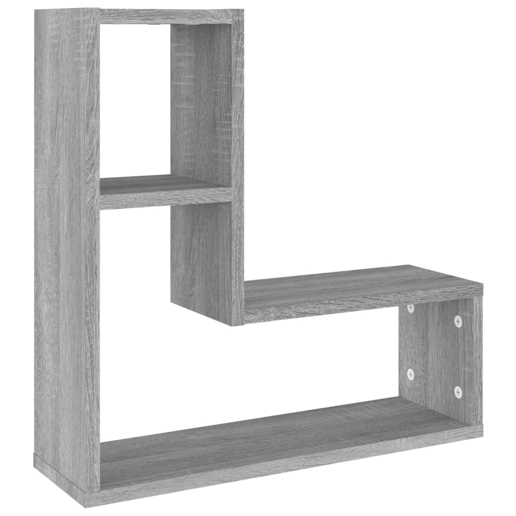 Wandschappen 2 st 50x15x50 cm bewerkt hout grijs sonoma eiken is nu te koop bij PeponiXL, paradijselijk wonen!