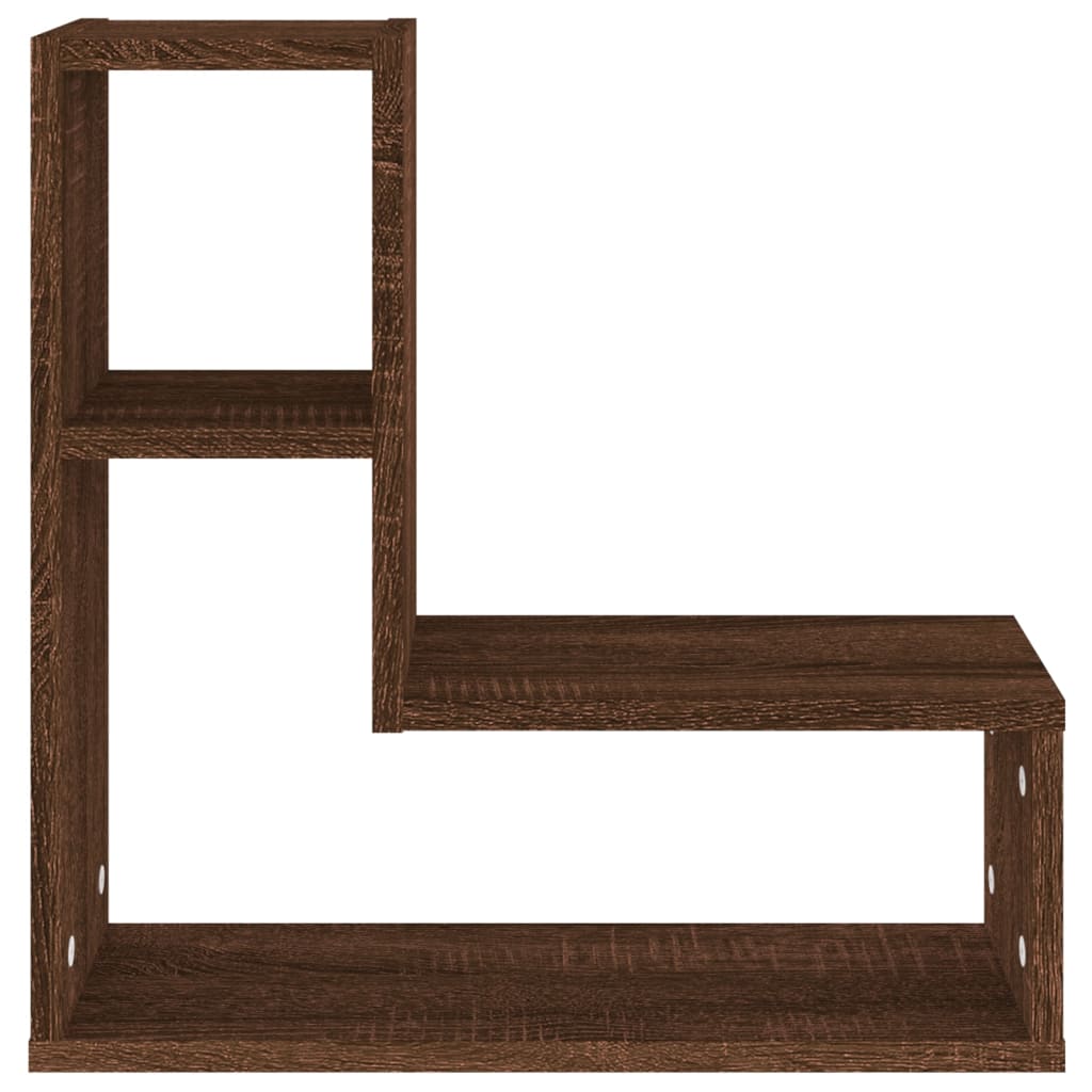 Wandschappen 2 st 50x15x50 cm bewerkt hout bruin eikenkleur is nu te koop bij PeponiXL, paradijselijk wonen!
