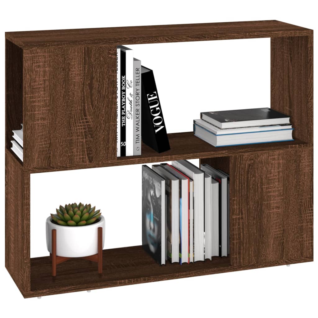 Boekenkast/kamerscherm 80x24x63 cm bruin eikenkleur is nu te koop bij PeponiXL, paradijselijk wonen!