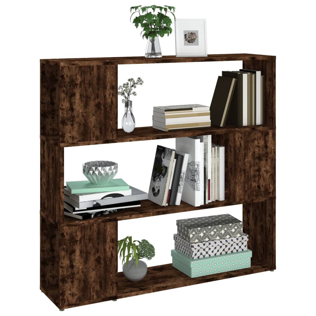 Boekenkast/kamerscherm 100x24x94 cm gerookt eikenkleurig is nu te koop bij PeponiXL, paradijselijk wonen!