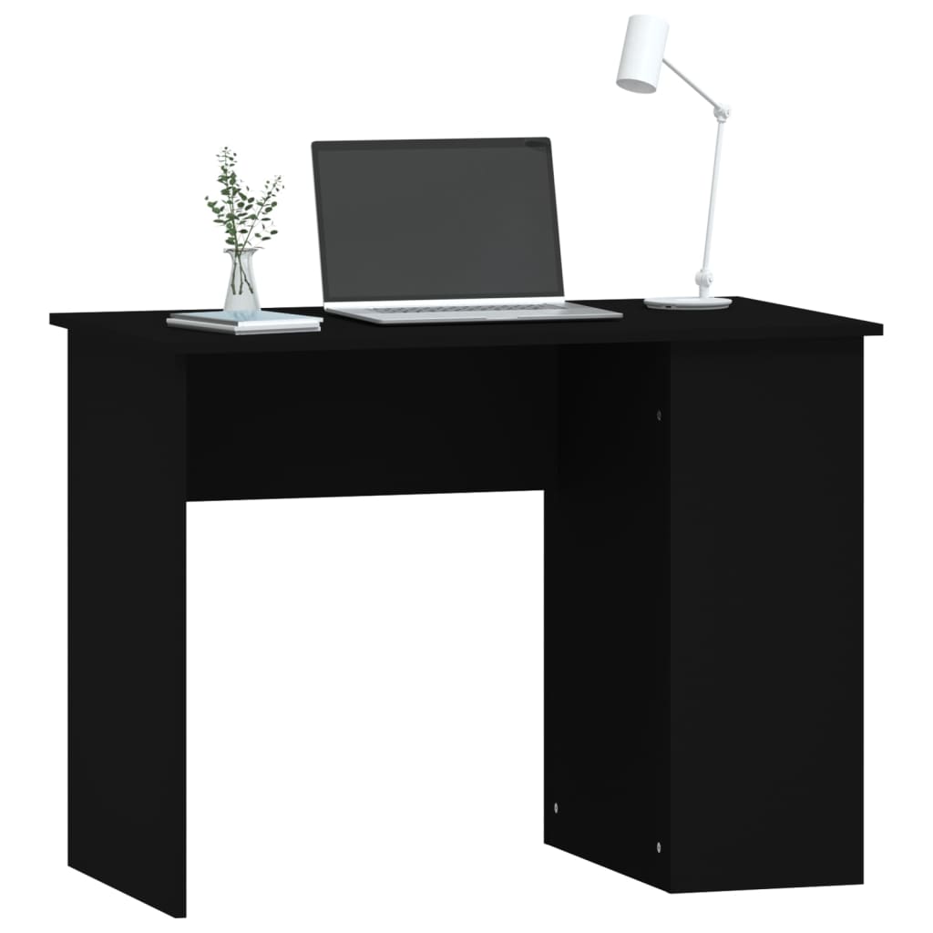 Bureau 100x55x75 cm bewerkt hout zwart is nu te koop bij PeponiXL, paradijselijk wonen!
