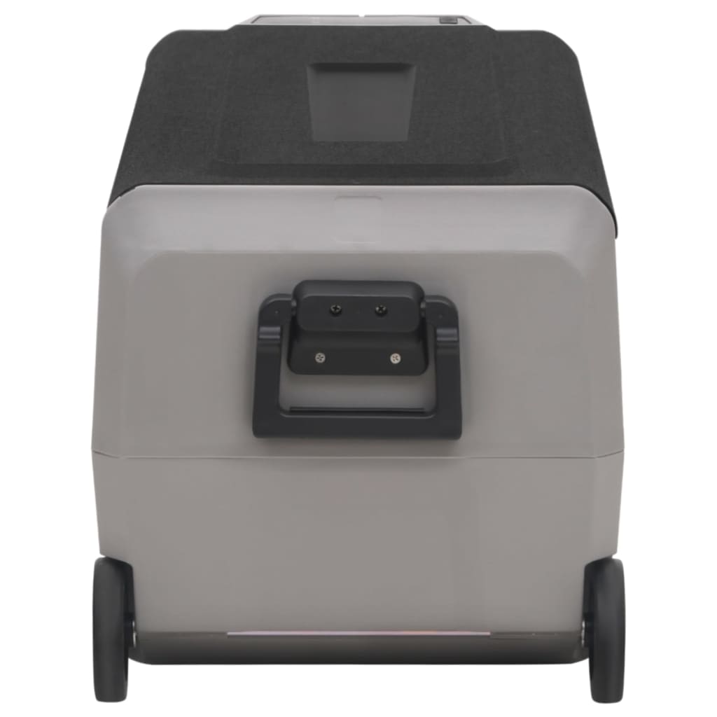 Koelbox met wielen en adapter 36 L PP en PE zwart en grijs is nu te koop bij PeponiXL, paradijselijk wonen!