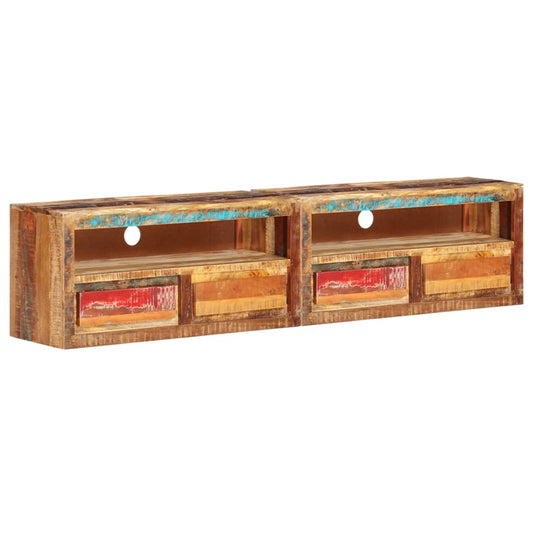 Tv-meubels 2 st 88x30x40 cm massief gerecycled hout is nu te koop bij PeponiXL, paradijselijk wonen!
