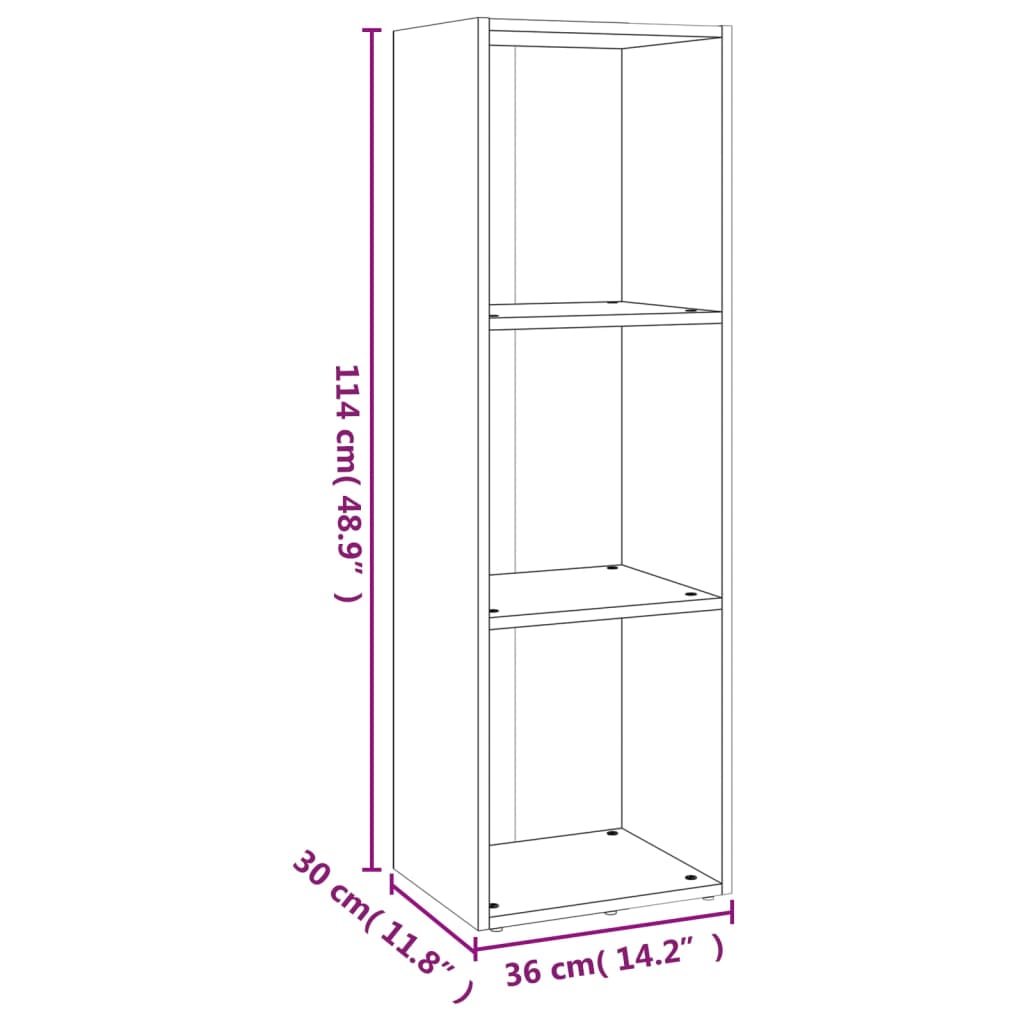 Boekenkast/tv-meubel 36x30x114 cm bruin eikenkleur is nu te koop bij PeponiXL, paradijselijk wonen!