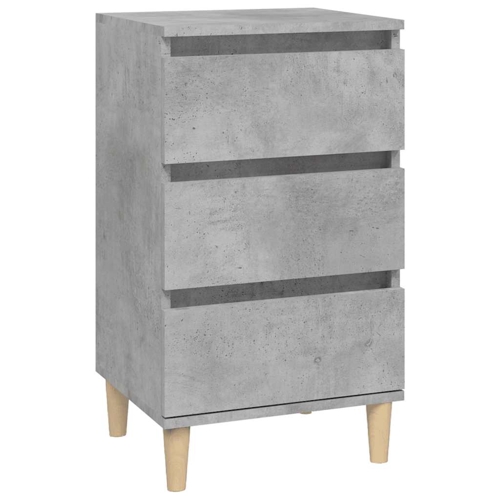Nachtkastje 40x35x70 cm bewerkt hout betongrijs is nu te koop bij PeponiXL, paradijselijk wonen!