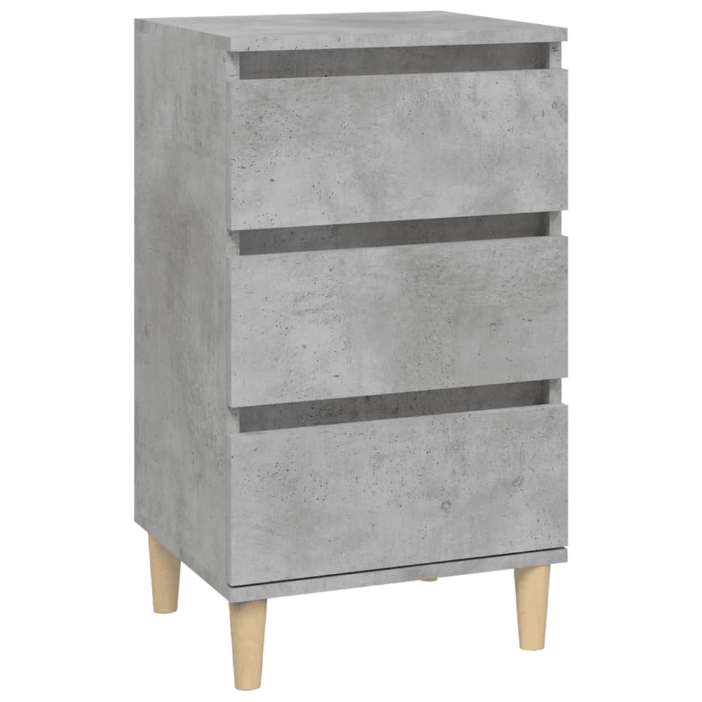 Nachtkastje 40x35x70 cm bewerkt hout betongrijs is nu te koop bij PeponiXL, paradijselijk wonen!