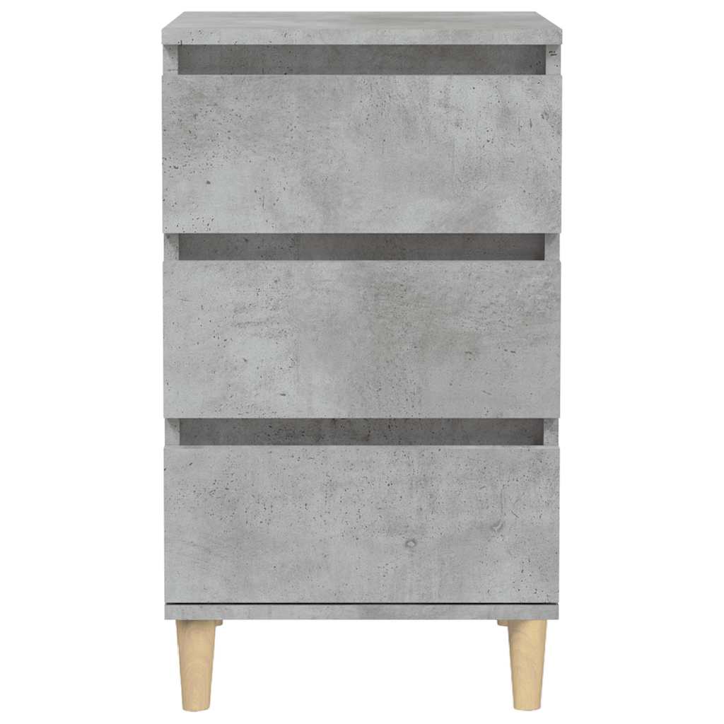 Nachtkastje 40x35x70 cm bewerkt hout betongrijs is nu te koop bij PeponiXL, paradijselijk wonen!