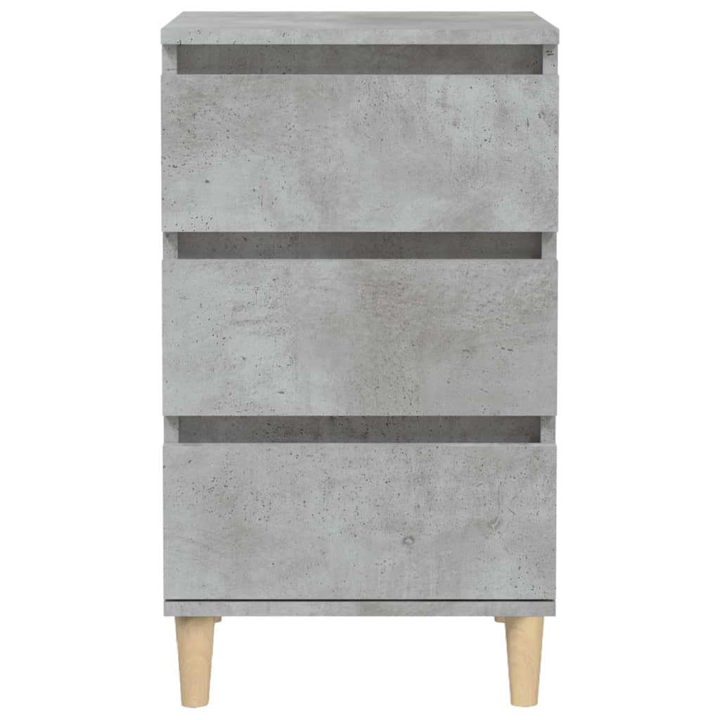 Nachtkastje 40x35x70 cm bewerkt hout betongrijs is nu te koop bij PeponiXL, paradijselijk wonen!