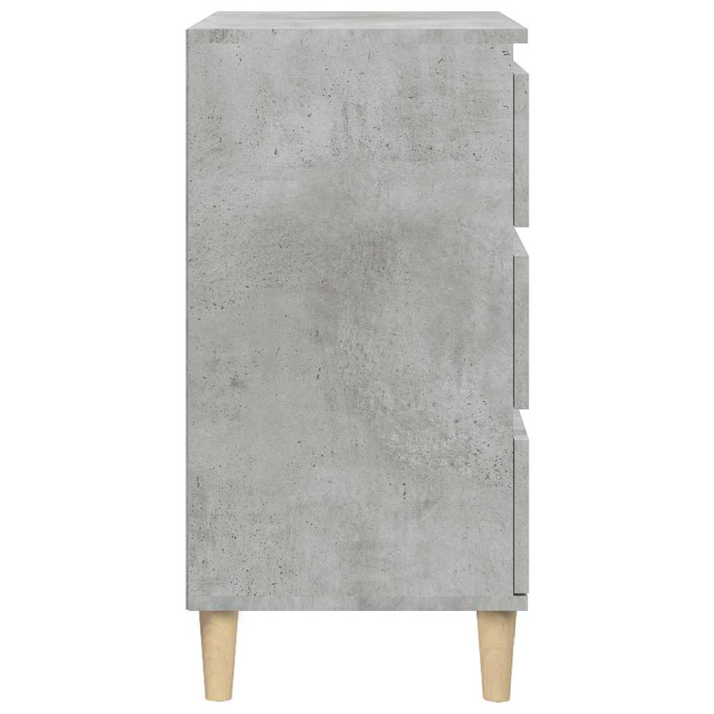 Nachtkastje 40x35x70 cm bewerkt hout betongrijs is nu te koop bij PeponiXL, paradijselijk wonen!