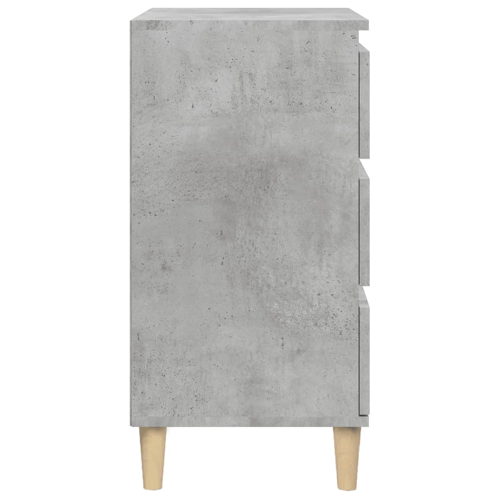 Nachtkastje 40x35x70 cm bewerkt hout betongrijs is nu te koop bij PeponiXL, paradijselijk wonen!