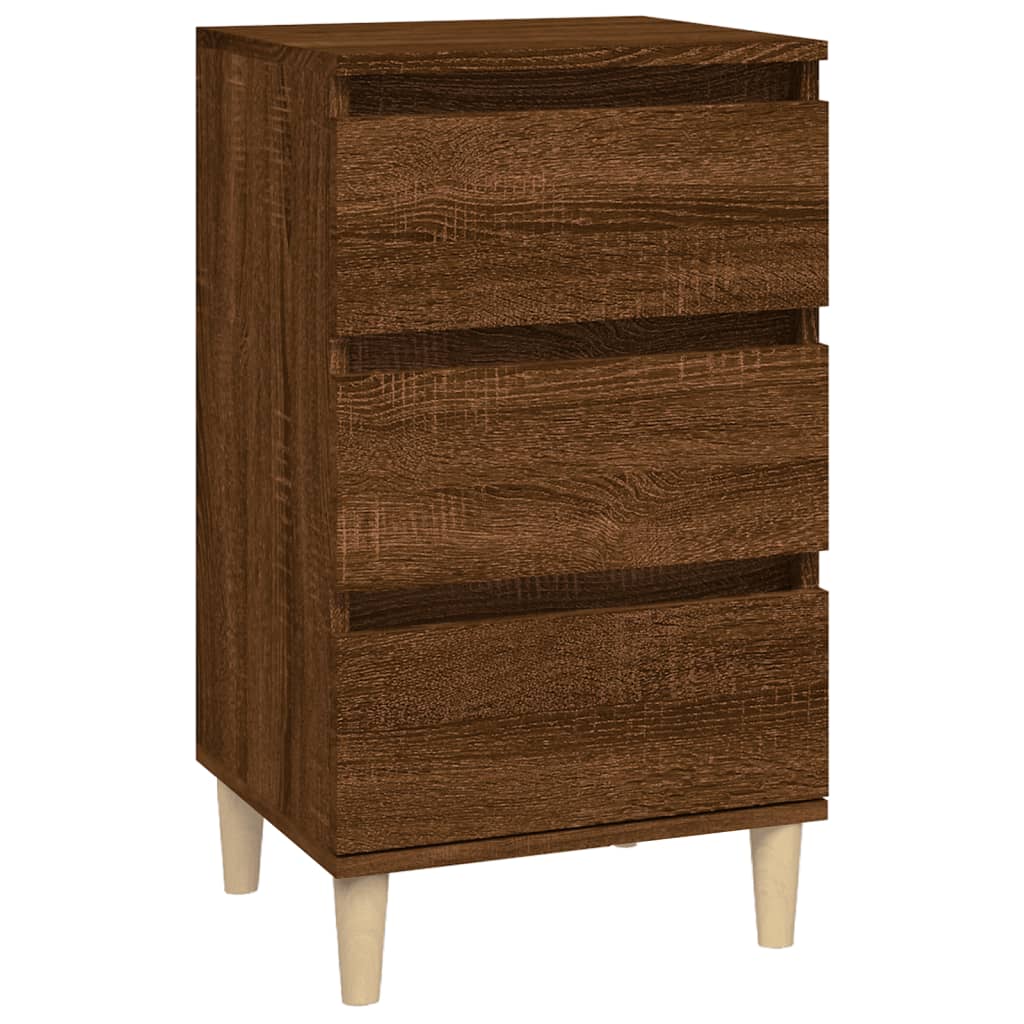 Nachtkastje 40x35x70 cm bewerkt hout bruin eikenkleur is nu te koop bij PeponiXL, paradijselijk wonen!