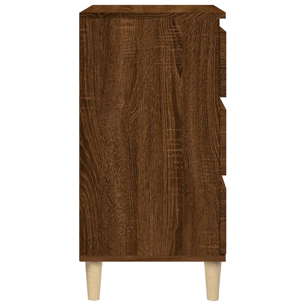 Nachtkastje 40x35x70 cm bewerkt hout bruin eikenkleur is nu te koop bij PeponiXL, paradijselijk wonen!