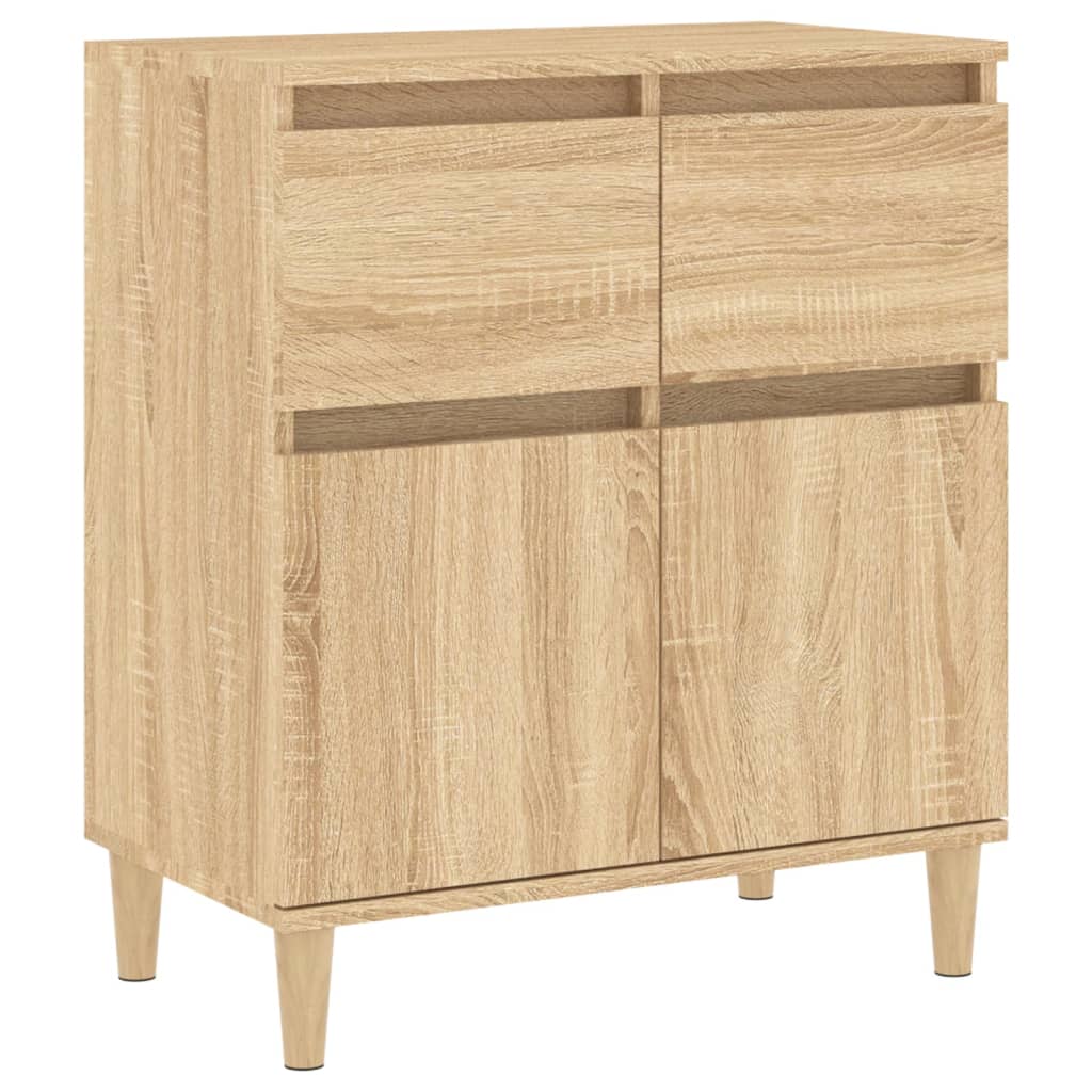 Dressoir 60x35x70 cm bewerkt hout sonoma eikenkleurig is nu te koop bij PeponiXL, paradijselijk wonen!