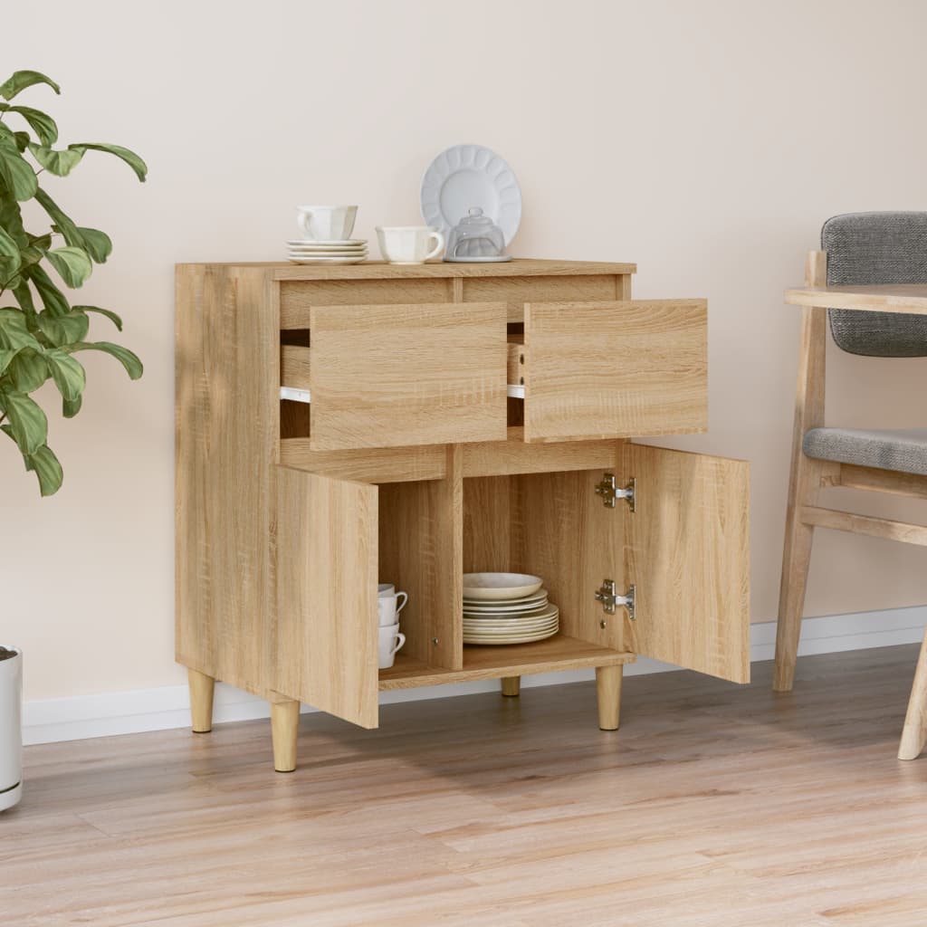 Dressoir 60x35x70 cm bewerkt hout sonoma eikenkleurig is nu te koop bij PeponiXL, paradijselijk wonen!