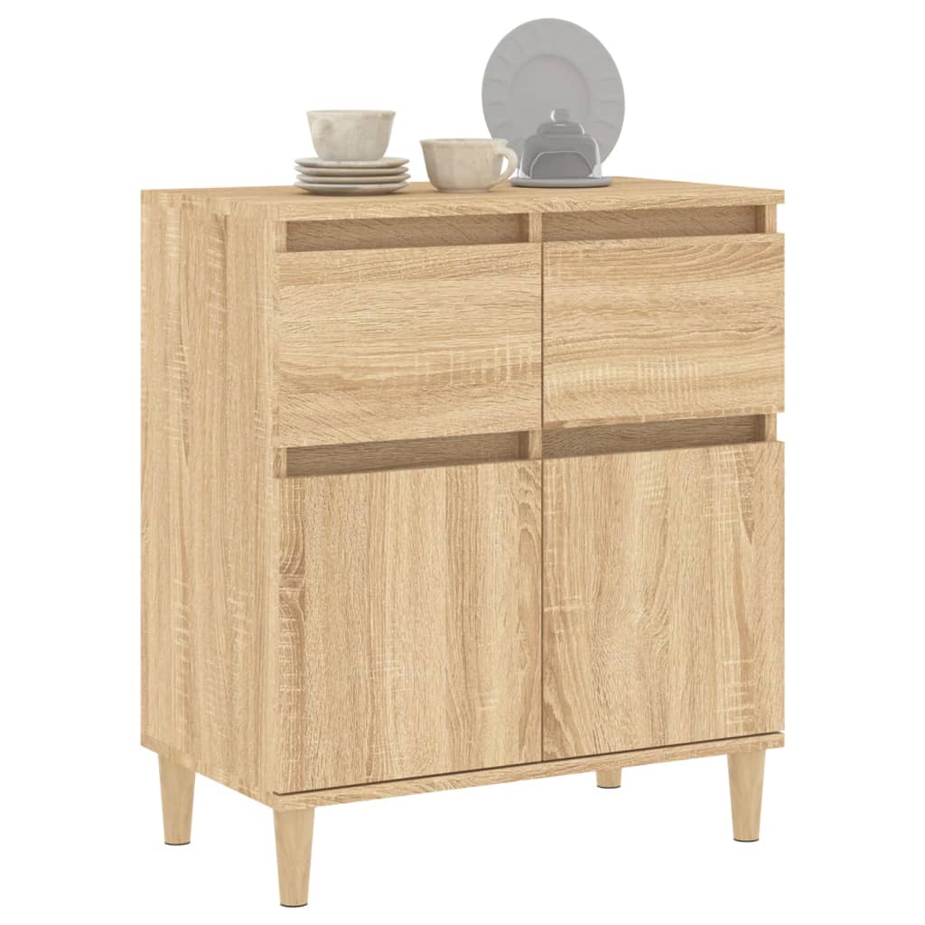 Dressoir 60x35x70 cm bewerkt hout sonoma eikenkleurig is nu te koop bij PeponiXL, paradijselijk wonen!