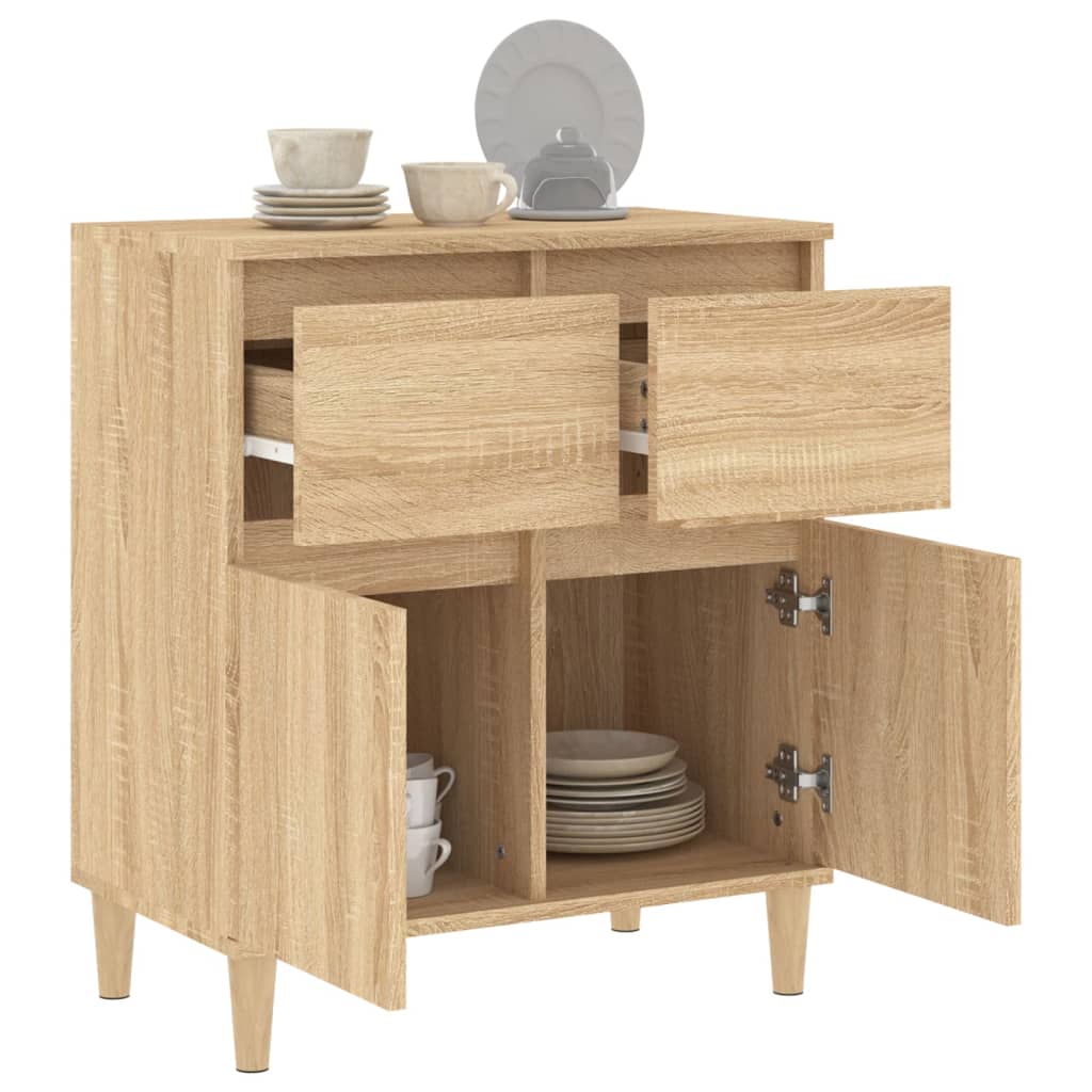 Dressoir 60x35x70 cm bewerkt hout sonoma eikenkleurig is nu te koop bij PeponiXL, paradijselijk wonen!