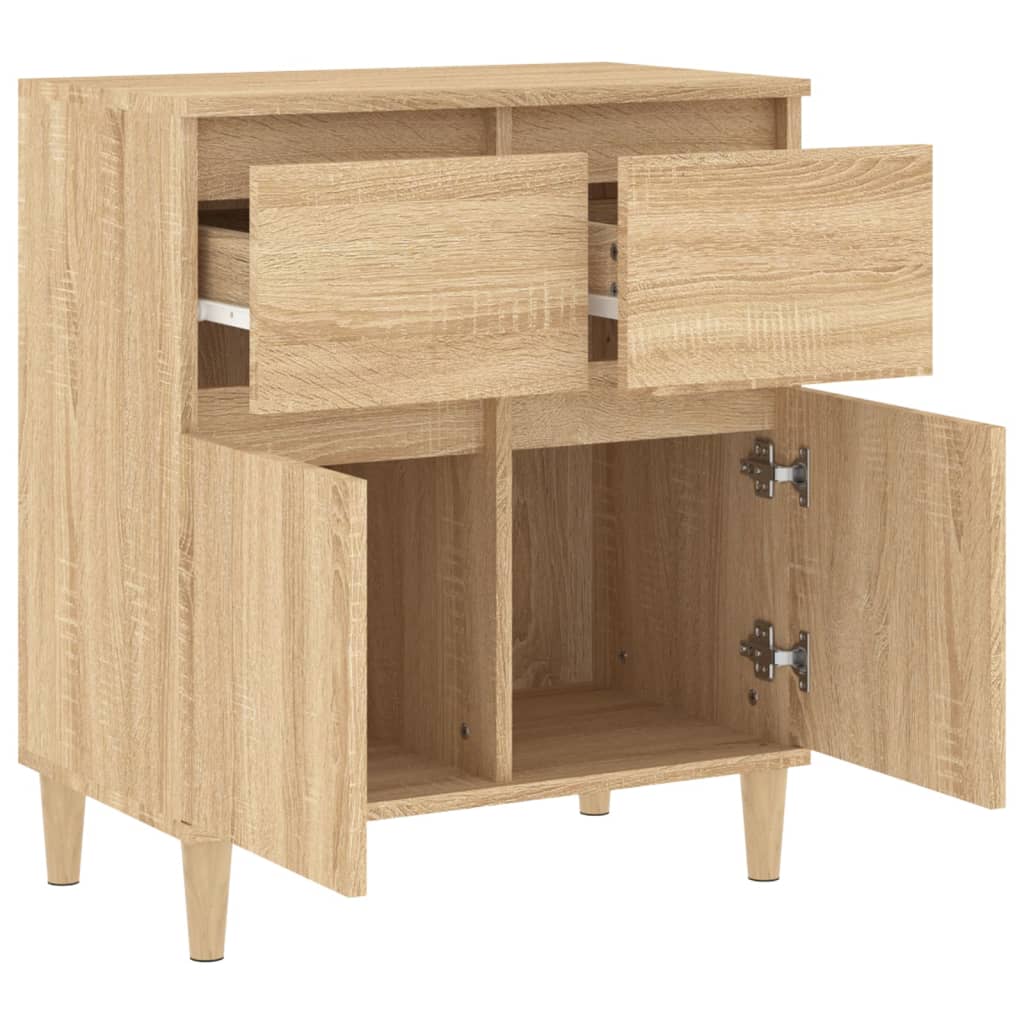 Dressoir 60x35x70 cm bewerkt hout sonoma eikenkleurig is nu te koop bij PeponiXL, paradijselijk wonen!