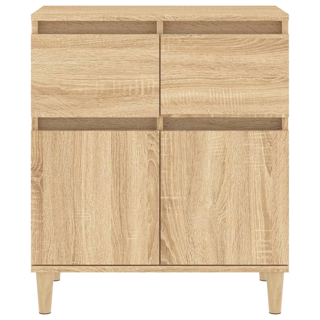 Dressoir 60x35x70 cm bewerkt hout sonoma eikenkleurig is nu te koop bij PeponiXL, paradijselijk wonen!