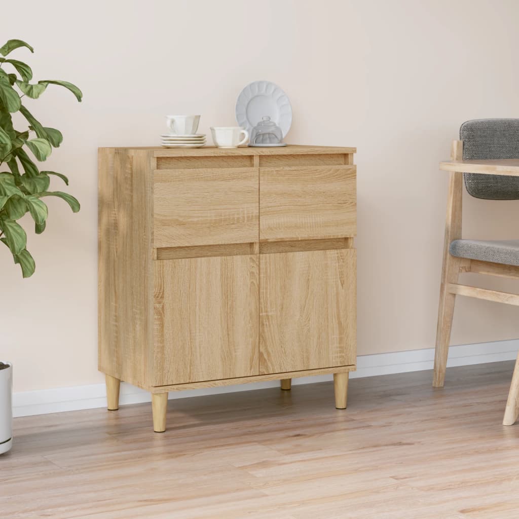 Dressoir 60x35x70 cm bewerkt hout sonoma eikenkleurig is nu te koop bij PeponiXL, paradijselijk wonen!