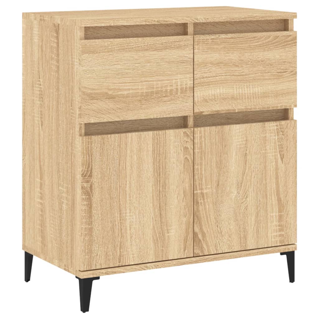 Dressoir 60x35x70 cm bewerkt hout sonoma eikenkleurig is nu te koop bij PeponiXL, paradijselijk wonen!