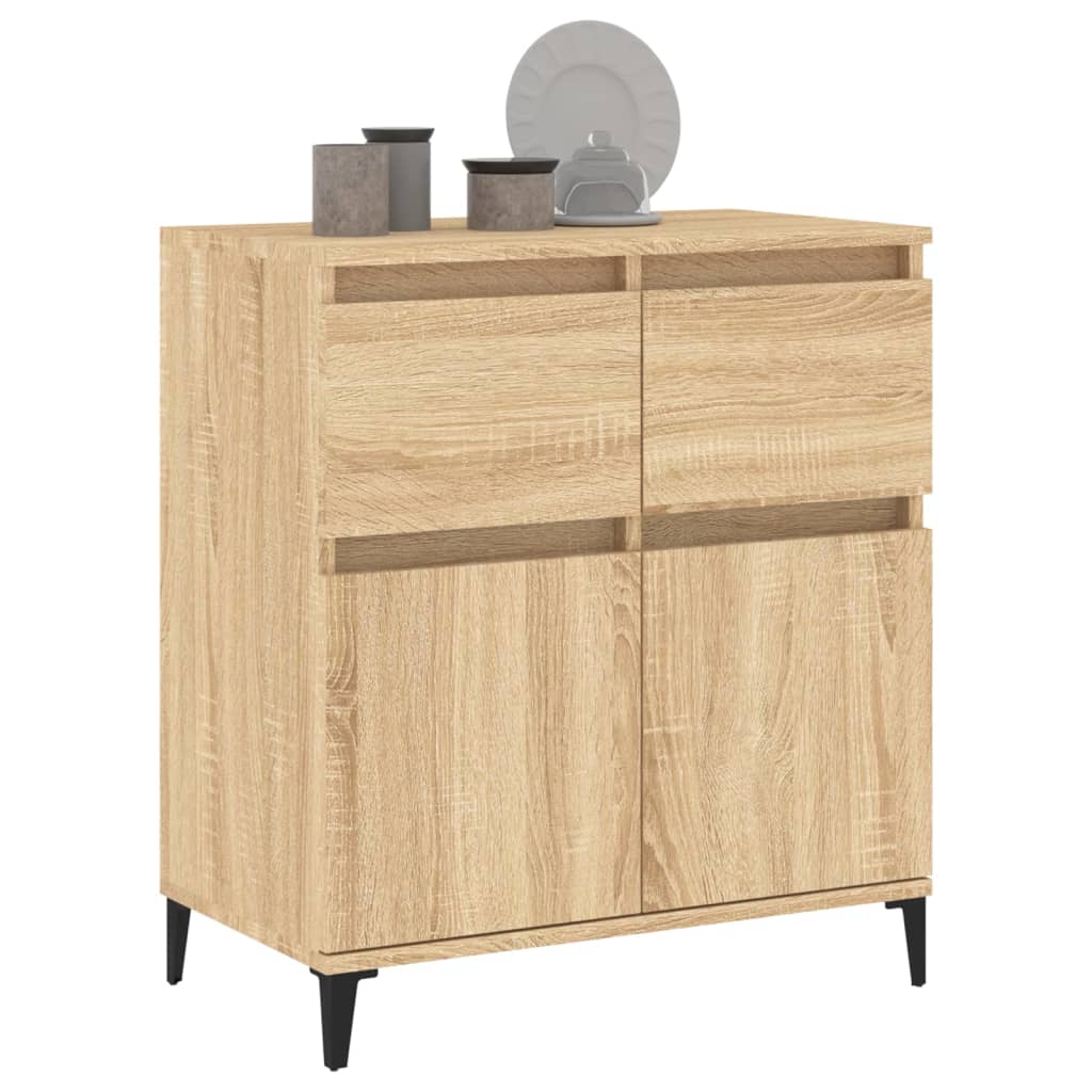 Dressoir 60x35x70 cm bewerkt hout sonoma eikenkleurig is nu te koop bij PeponiXL, paradijselijk wonen!