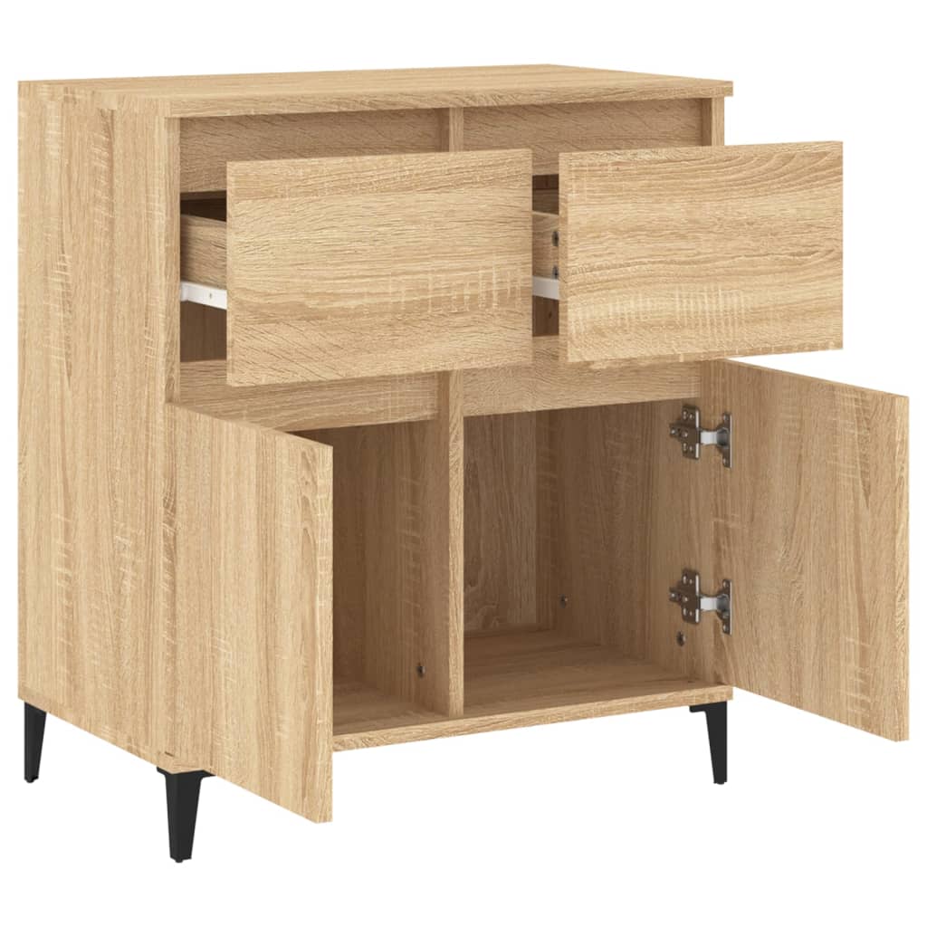 Dressoir 60x35x70 cm bewerkt hout sonoma eikenkleurig is nu te koop bij PeponiXL, paradijselijk wonen!