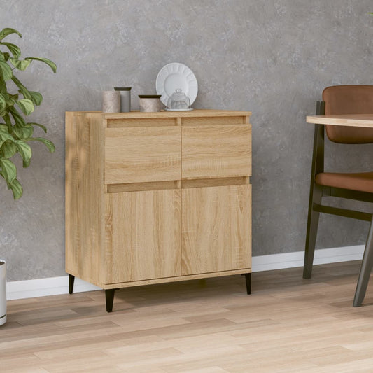 Dressoir 60x35x70 cm bewerkt hout sonoma eikenkleurig is nu te koop bij PeponiXL, paradijselijk wonen!