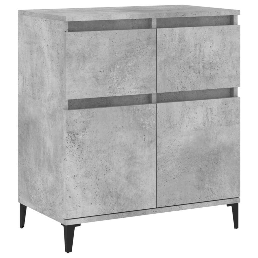 Dressoir 60x35x70 cm bewerkt hout betongrijs is nu te koop bij PeponiXL, paradijselijk wonen!