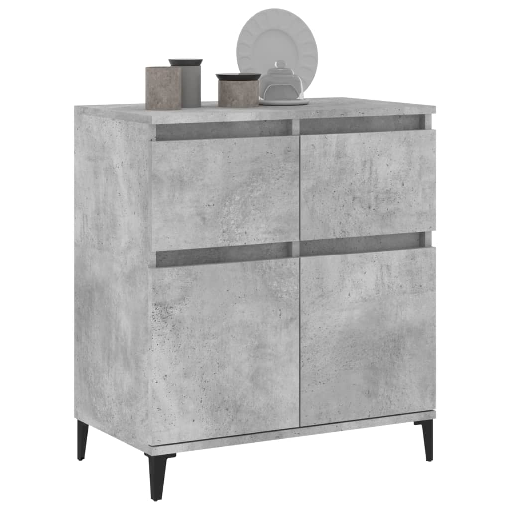 Dressoir 60x35x70 cm bewerkt hout betongrijs is nu te koop bij PeponiXL, paradijselijk wonen!