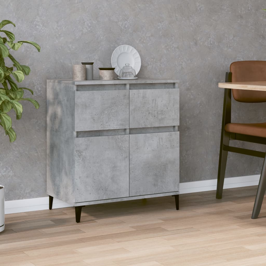Dressoir 60x35x70 cm bewerkt hout betongrijs is nu te koop bij PeponiXL, paradijselijk wonen!
