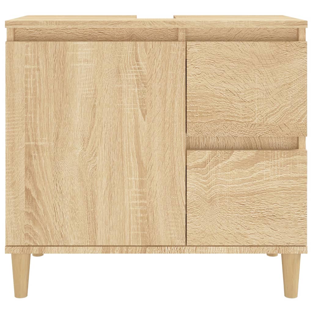 Badkamerkast 65x33x60 cm bewerkt hout sonoma eikenkleurig is nu te koop bij PeponiXL, paradijselijk wonen!