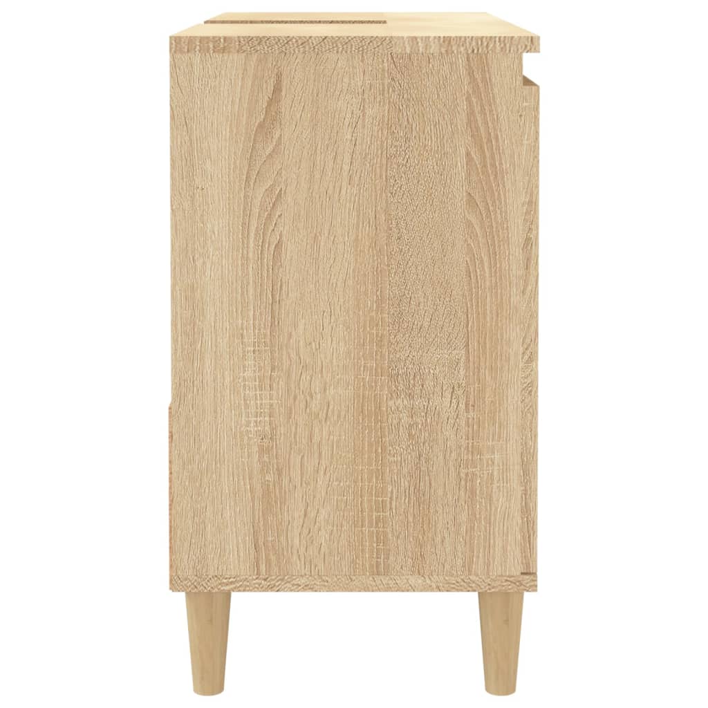 Badkamerkast 65x33x60 cm bewerkt hout sonoma eikenkleurig is nu te koop bij PeponiXL, paradijselijk wonen!