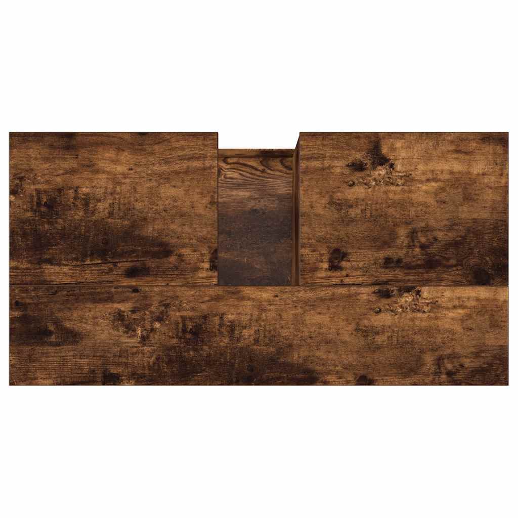 Badkamerkast 65x33x60 cm bewerkt hout gerookt eikenkleurig is nu te koop bij PeponiXL, paradijselijk wonen!