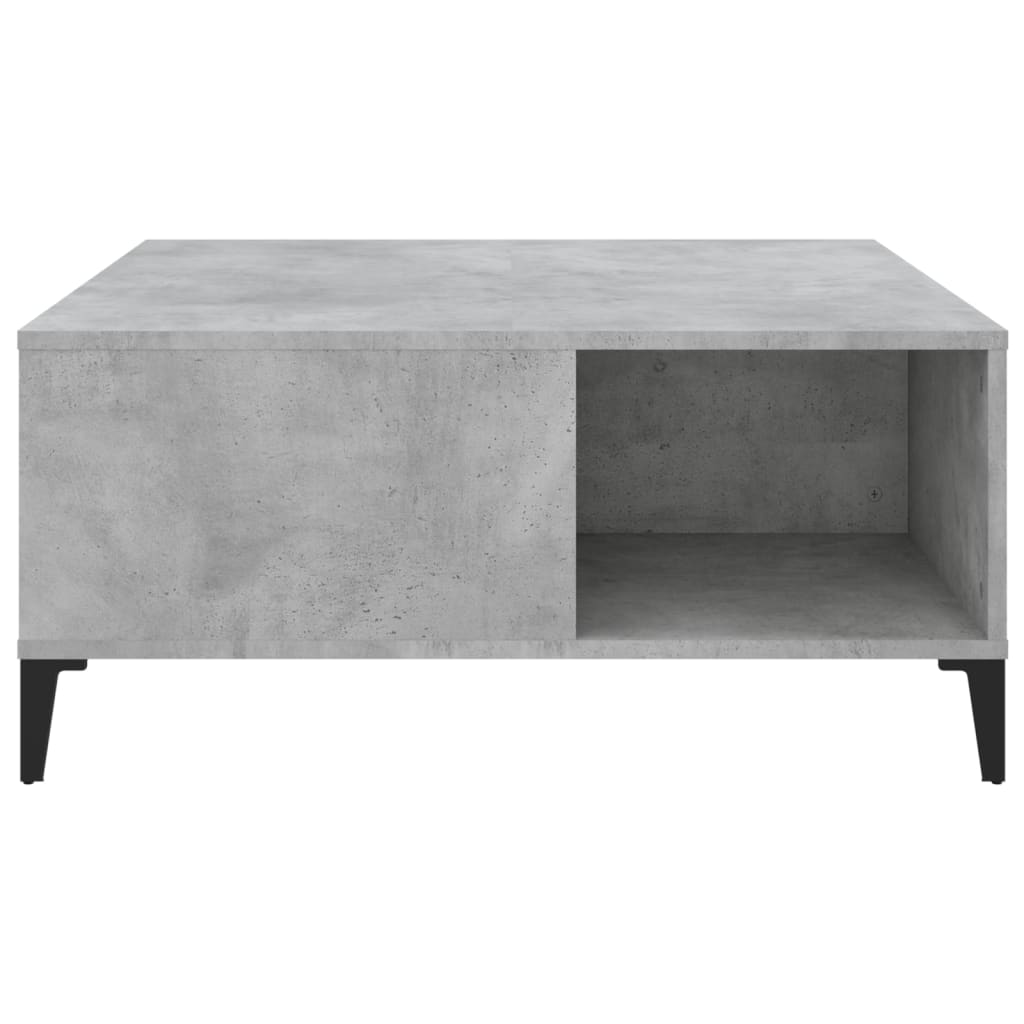 Salontafel 80x80x36,5 cm bewerkt hout betongrijs is nu te koop bij PeponiXL, paradijselijk wonen!